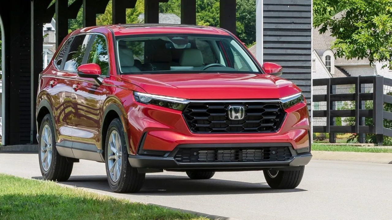 vue latérale d'une Honda CR-V hybride 2024